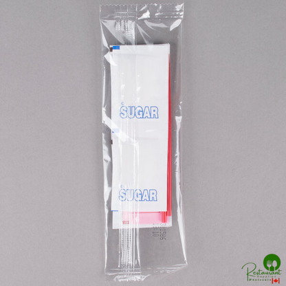 Double Serving Hot Beverage Condiment Kit with Clear Packaging - 200/Case