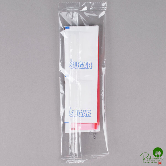 Double Serving Hot Beverage Condiment Kit with Clear Packaging - 200/Case