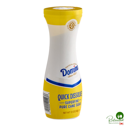 Domino 12 oz. Quick-Dissolve Superfine Sugar Flip-Top Canister