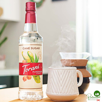 Torani Puremade Pure Cane Sugar Flavoring Syrup 750 mL Plastic Bottle - 4/Case