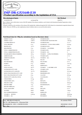 Gertrude Hawk Peanut Butter 1M Baking Chips – 30 lb